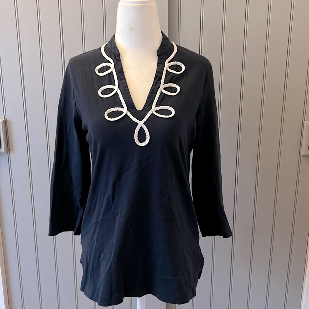 Vineyard Vines 3/4 sleeve navy blue tunic size ça
